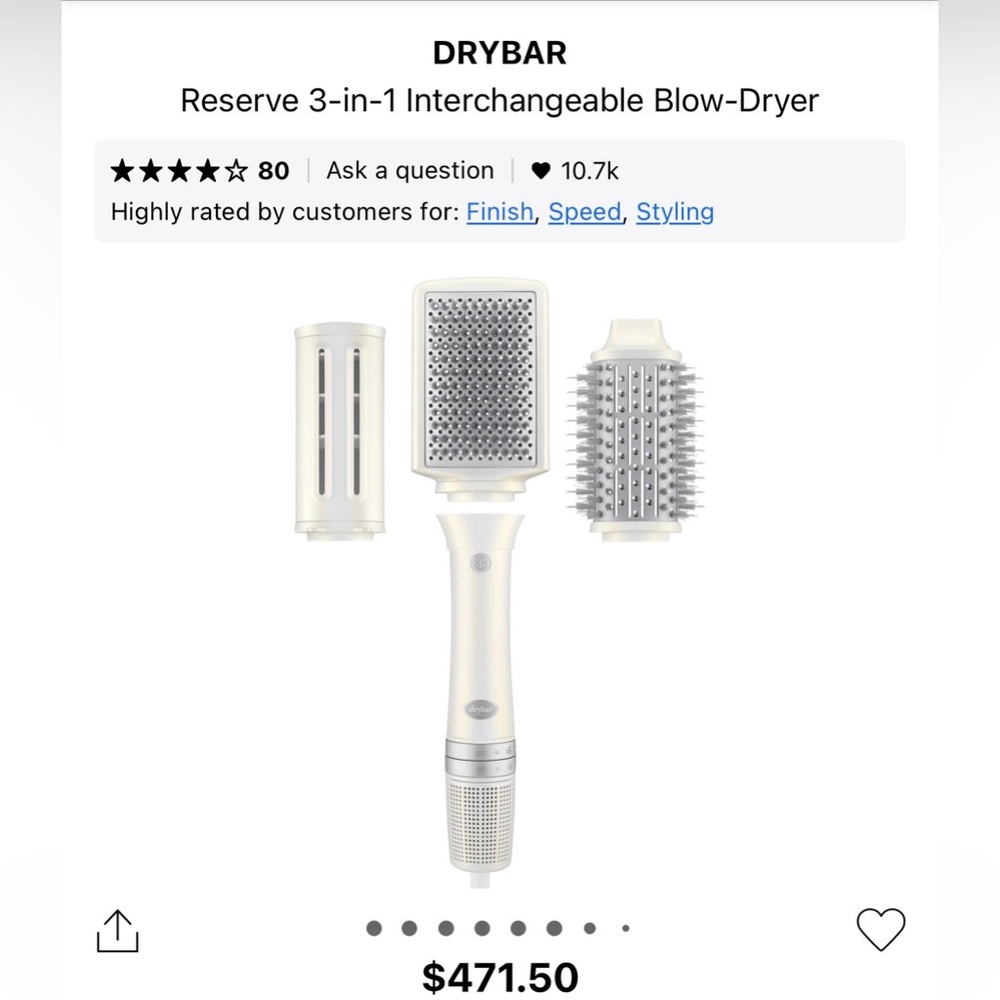 DRYBAR Reserve 3 in 1 Interchangeable Blow Dryer
